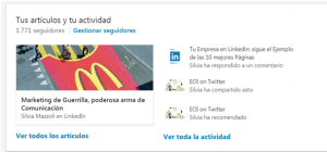 Linkedin actividad