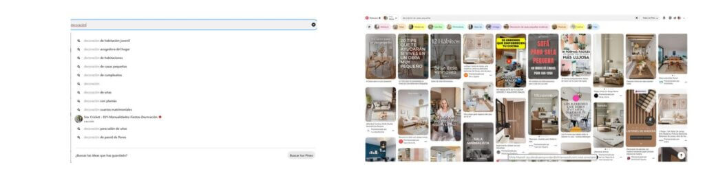 buscador de Pinterest