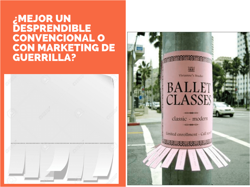 Marketing de guerrilla publicidad desprendible