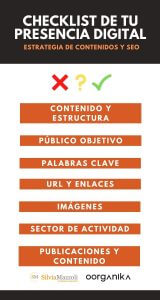 CHECKLIST PARA VALORAR LA EFICACIA DE LA ESTRATEGIA DE CONTENIDOS Y EL SEO